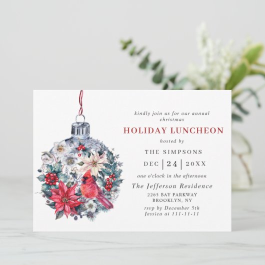 Waterverf Pine Tree-kerstfeestdag Kaart (Staand voorkant)