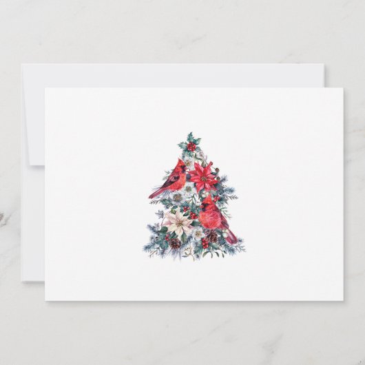 Waterverf Pine Tree-kerstfeestdag Kaart (Achterkant)