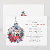 Waterverf Pine Tree-kerstfeestdag Kaart (Voorkant / Achterkant)