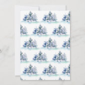 Waterverf Pine Tree-kerstfeestdag Kaart (Achterkant)