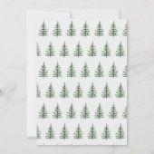 Waterverf Pine Tree-kerstfeestdag Kaart (Achterkant)