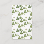 Waterverf Pine Tree Merry Little Baby shower Book Informatiekaartje (Achterkant)