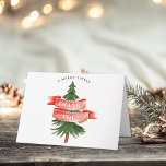 Waterverf Pine Tree Merry Little Birthday Foto Bedankkaart<br><div class="desc">Zeg dank je in stijl met deze trendy verjaardagskaarten. De formulering van de sjabloon is gemakkelijk te personaliseren en je familie en vrienden zullen opgewonden zijn als ze deze fantastische dank ontvangen.</div>