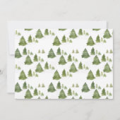 Waterverf Pine Tree Merry Little Birthday Foto Kaart (Achterkant)