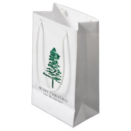 Waterverf Pine Tree Modern Christmas Klein Cadeauzakje