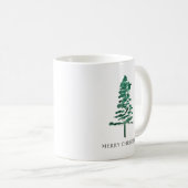 Waterverf Pine Tree Modern Christmas Koffiemok (Voorkant rechts)
