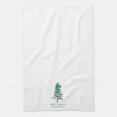Waterverf Pine Tree Modern Christmas Theedoek (Verticaal)