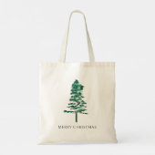 Waterverf Pine Tree Modern Christmas Tote Bag (Achterkant)