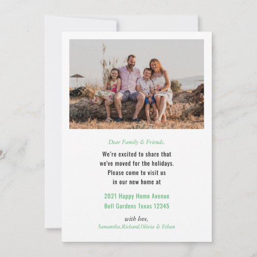 Waterverf Pine Tree Nieuw startpunt voor de Feestd Aankondiging (Achterkant)