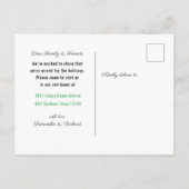 Waterverf Pine Tree Nieuw startpunt voor de Feestd Aankondigingskaart (Achterkant)