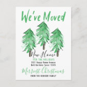 Waterverf Pine Tree Nieuw startpunt voor de Feestd Aankondigingskaart (Voorkant)