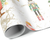  Waterverf Pine Tree Notenkraker Kerst Cadeaupapier (Rol Hoek)