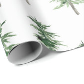 Waterverf Pine Tree Patroon Cadeaupapier (Rol Hoek)