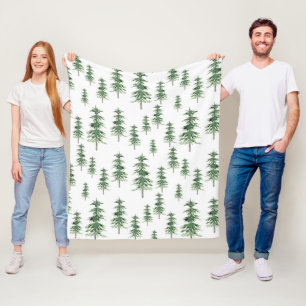 Waterverf Pine Tree Patroon Fleece Deken
