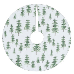 Waterverf Pine Tree Patroon Kerstboom Rok