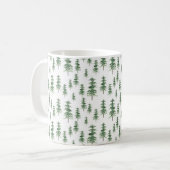 Waterverf Pine Tree Patroon Koffiemok (Voorkant links)