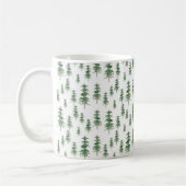 Waterverf Pine Tree Patroon Koffiemok (Links)