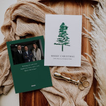 Waterverf Pine Tree Photo Business Christmas