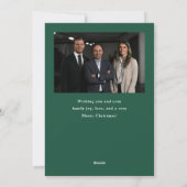 Waterverf Pine Tree Photo Business Christmas Feestdagenkaart (Achterkant)