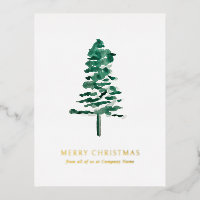 Waterverf Pine Tree Photo Business Christmas