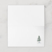 Waterverf Pine Tree Place Card Plaatskaartje (Buitenkant ongevouwen)