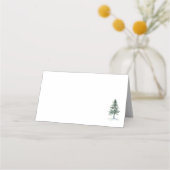 Waterverf Pine Tree Place Card Plaatskaartje (Voorkant)