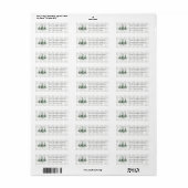 Waterverf Pine Trees Familienaam Return Address Etiket (Full Sheet)