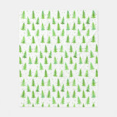 Waterverf Pine Trees Fleece Deken (Voorkant)