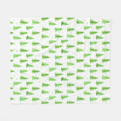 Waterverf Pine Trees Fleece Deken (Voorkant (Horizontaal))