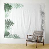 Waterverf Pine Trees Forest Mountain Tapestry Wandkleed (In Situ (horizontaal))