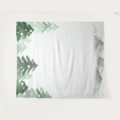 Waterverf Pine Trees Forest Mountain Tapestry Wandkleed (Voorkant (horizontaal))