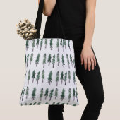 Waterverf Pine Trees Forest Pattern Tote Bag (Dichtbij)