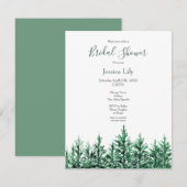 Waterverf Pine Trees Kaart (Voorkant / Achterkant)