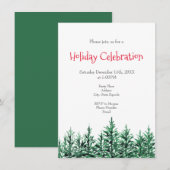 Waterverf Pine Trees Kaart (Voorkant / Achterkant)