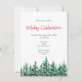 Waterverf Pine Trees Kaart (Voorkant)