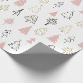 Waterverf Pine Trees kerstinpakpapier Cadeaupapier (Hoek)