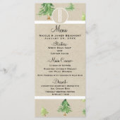 Waterverf Pine Trees Kraft Winter Wedding Menu (Voorkant)
