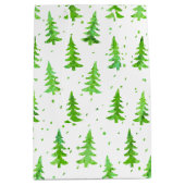 Waterverf Pine Trees Medium Cadeauzakje (Voorkant)