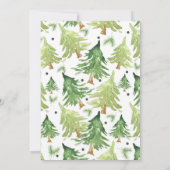 Waterverf Pine Trees Modern Rustic Kraft Wedding Kaart (Achterkant)