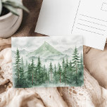 Waterverf Pine Trees Mountain Forest Briefkaart<br><div class="desc">Waterverf Pine Trees Mountain Forest Briefkaart.</div>
