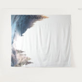 Waterverf Pine Trees Mountain, Landscape Wandkleed (Voorkant (horizontaal))