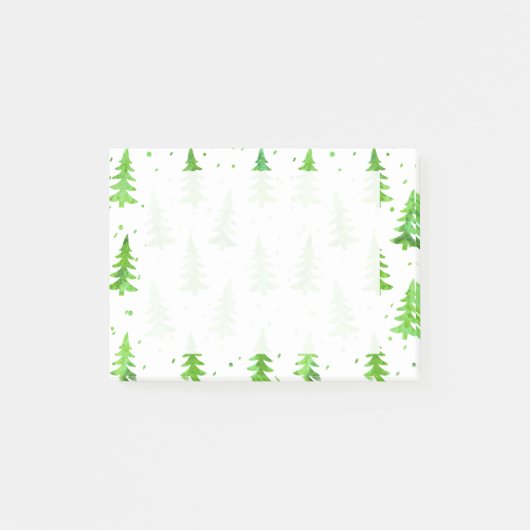 Waterverf Pine Trees Post-it® Notes (Voorkant)