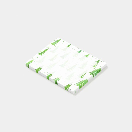 Waterverf Pine Trees Post-it® Notes (Schuin)