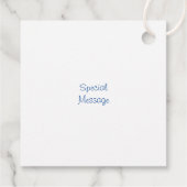 Waterverf Pine Trees Snowscape Bedankjes Labels (Achterkant)