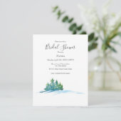 Waterverf Pine Trees Snowscape Kaart (Staand voorkant)