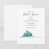 Waterverf Pine Trees Snowscape Kaart (Voorkant / Achterkant)