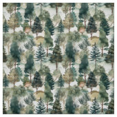Waterverf Pine Trees Stof (Swatch)