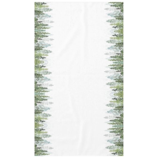 Waterverf Pine Trees Tafelkleed (Voorkant)