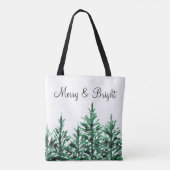 Waterverf Pine Trees Tote Bag (Achterkant)