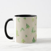 Waterverf Pine Trees Winter Minimale Rustic Mok (Links)
